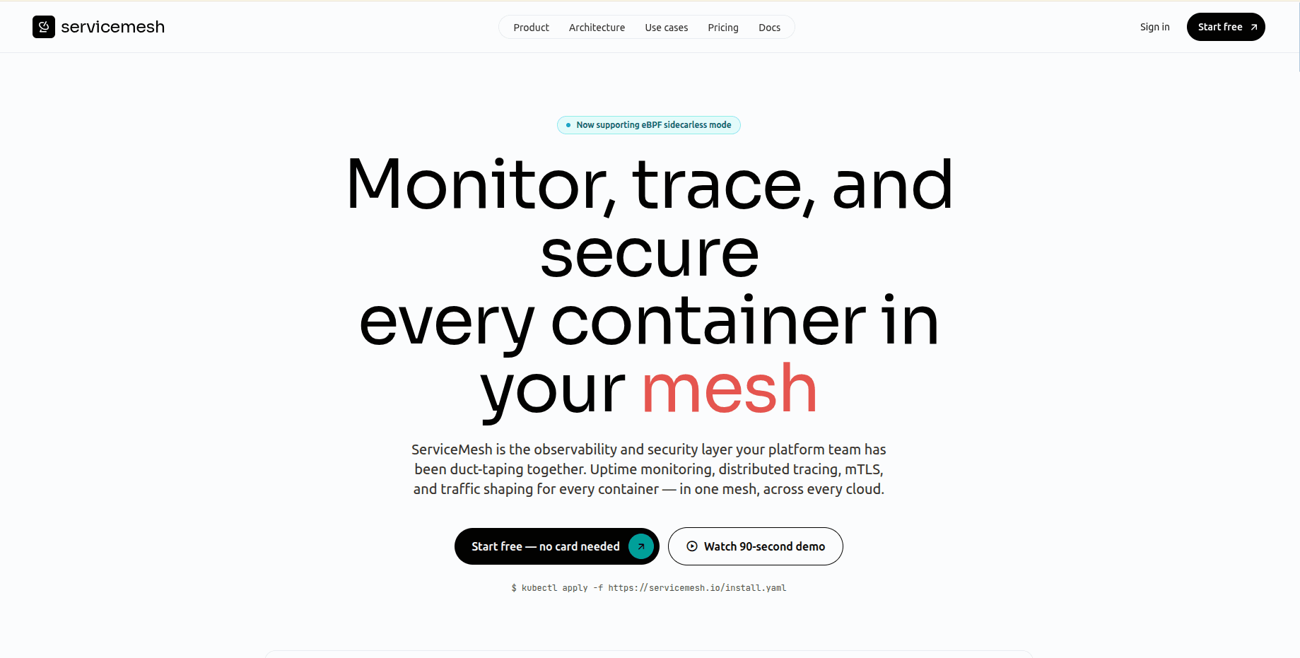 ServiceMesh App project preview